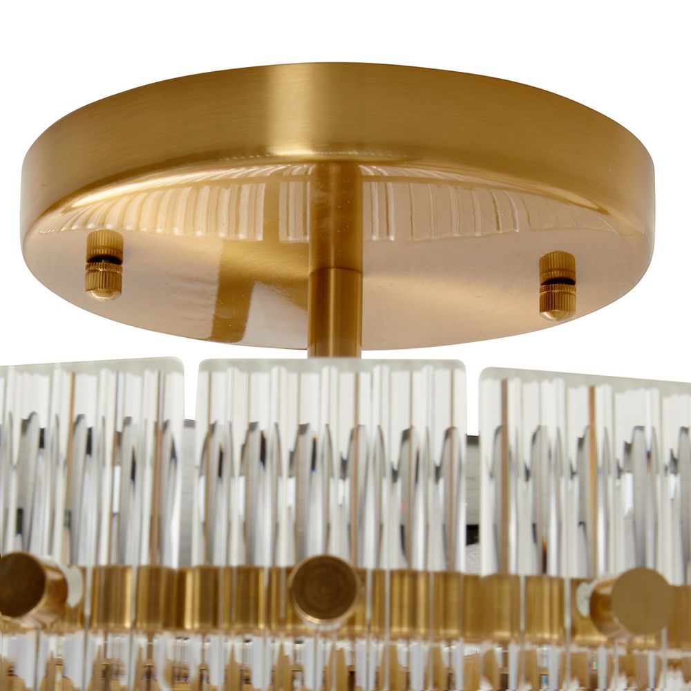 Paloma Semi Flush Mount Light Brushed Gold - 20862