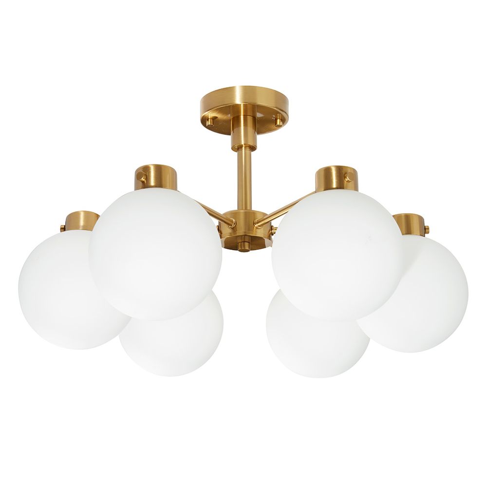 Dylan Semi Flush Mount Light Brushed Gold - 20858