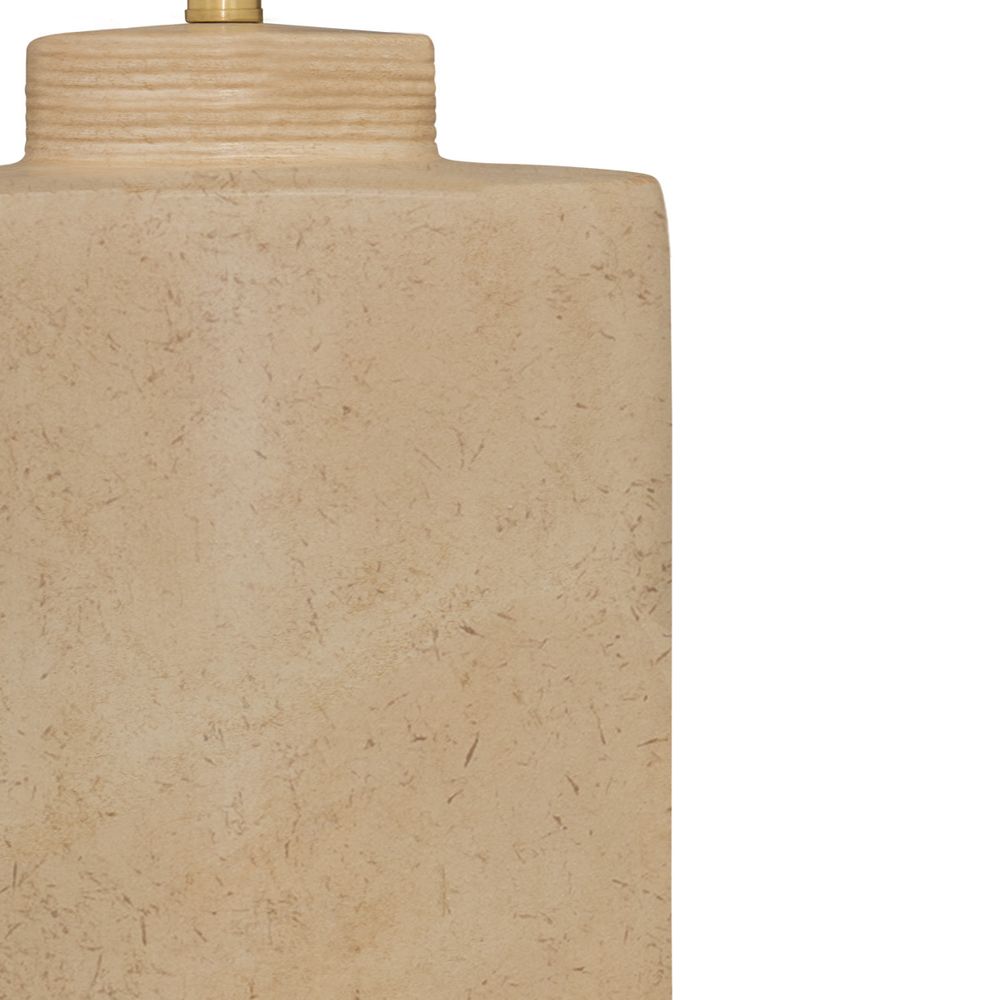 Lisbon Table Lamp Brass Base With Natural Shade - 12427