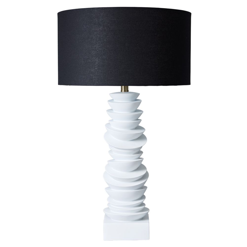 Mendoza Table Lamp White Base With Black Shade - 12491