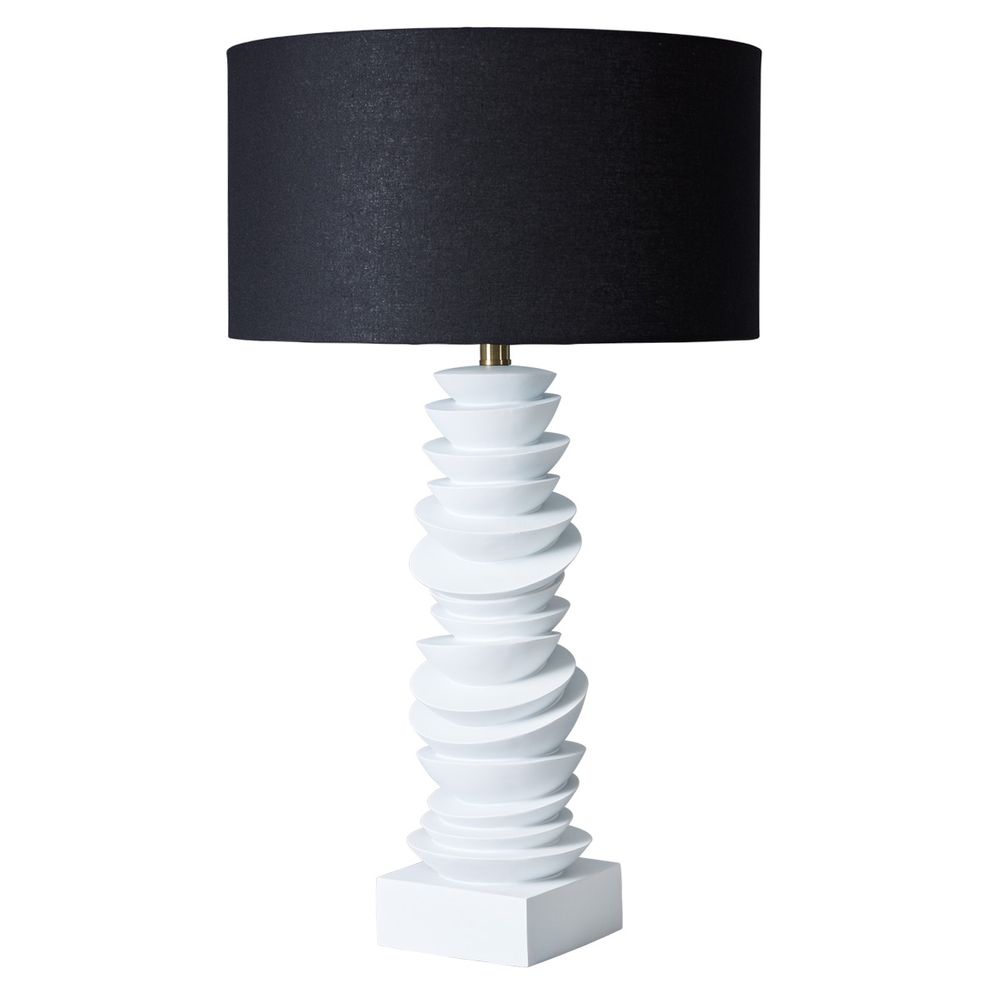 Mendoza Table Lamp White Base With Black Shade - 12491