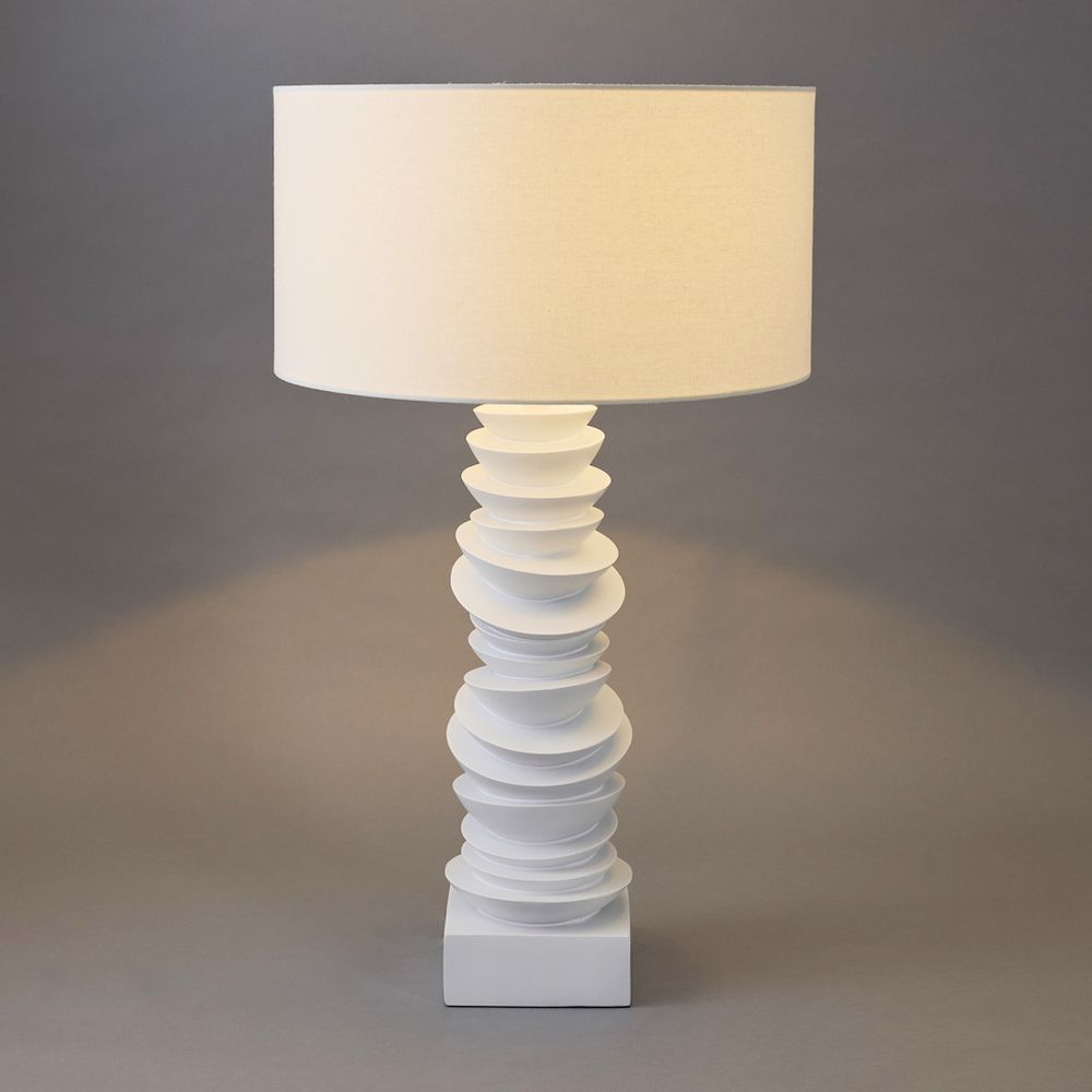 Mendoza Table Lamp White Base With White Shade - 12461