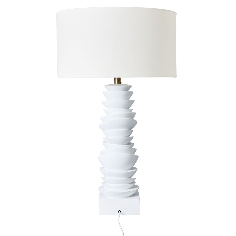 Mendoza Table Lamp White Base With White Shade - 12461