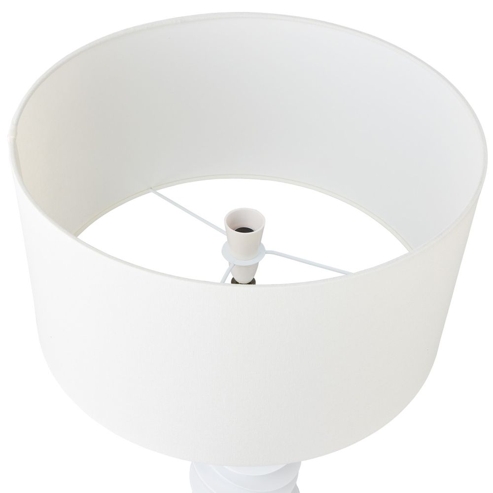 Mendoza Table Lamp White Base With White Shade - 12461