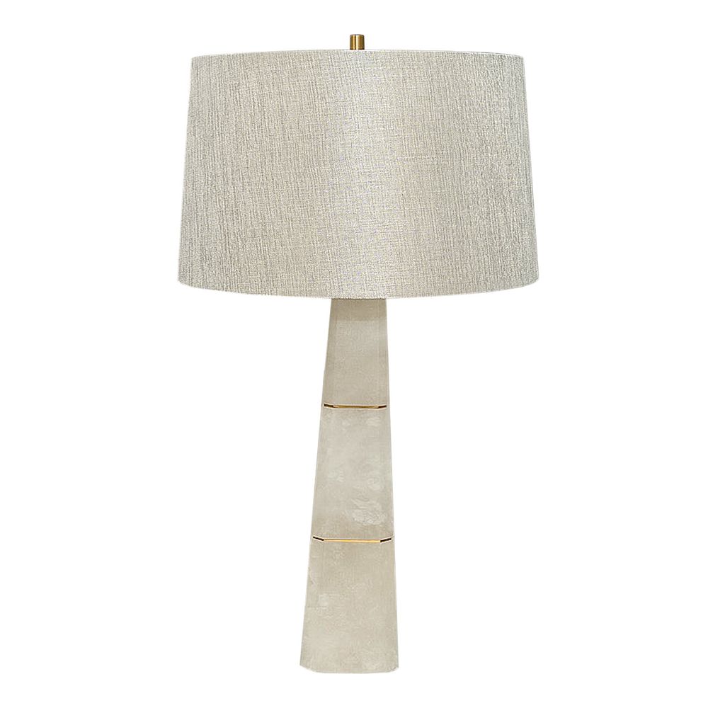 Dublin Table Lamp Alabaster Base With White Shade - B12446