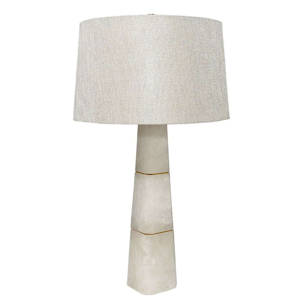 Dublin Table Lamp Alabaster Base With White Shade - B12446