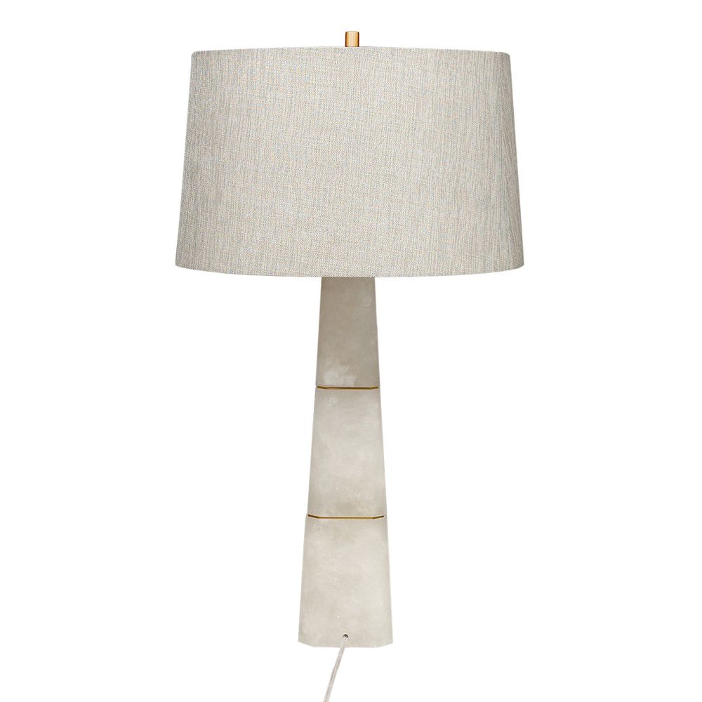 Dublin Table Lamp Alabaster Base With White Shade - B12446