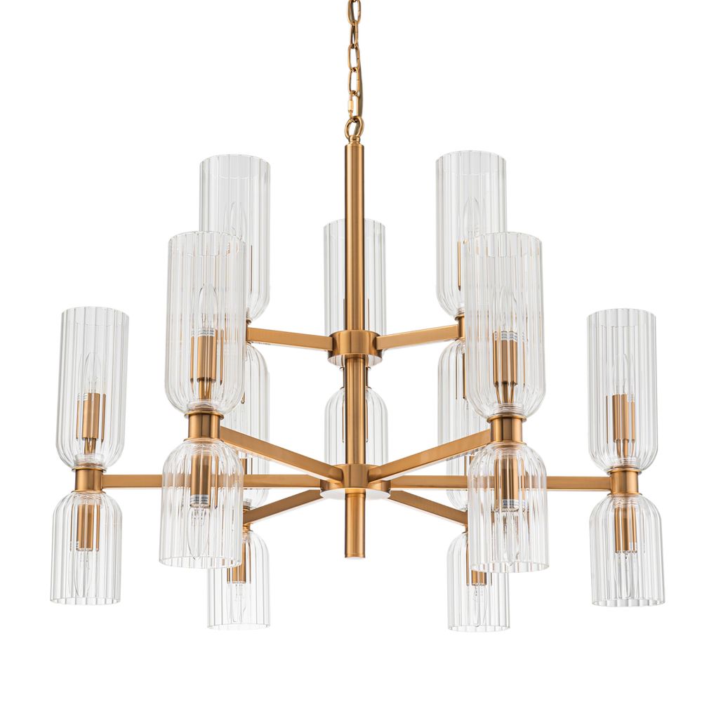 Hepburn Large Pendant Light Brushed Brass - 20904