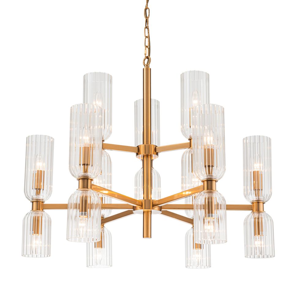 Hepburn Large Pendant Light Brushed Brass - 20904