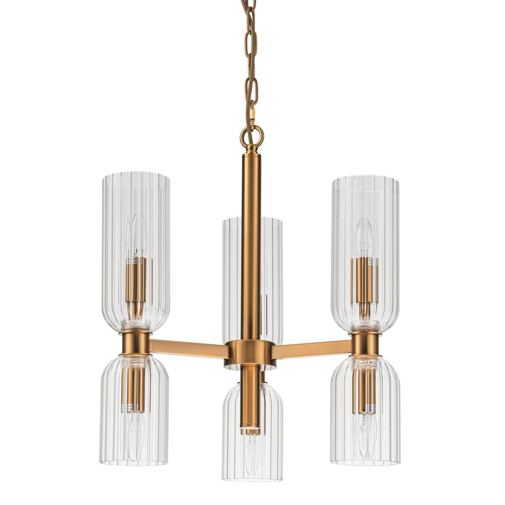 Hepburn Medium Pendant Light Brushed Brass - 20905