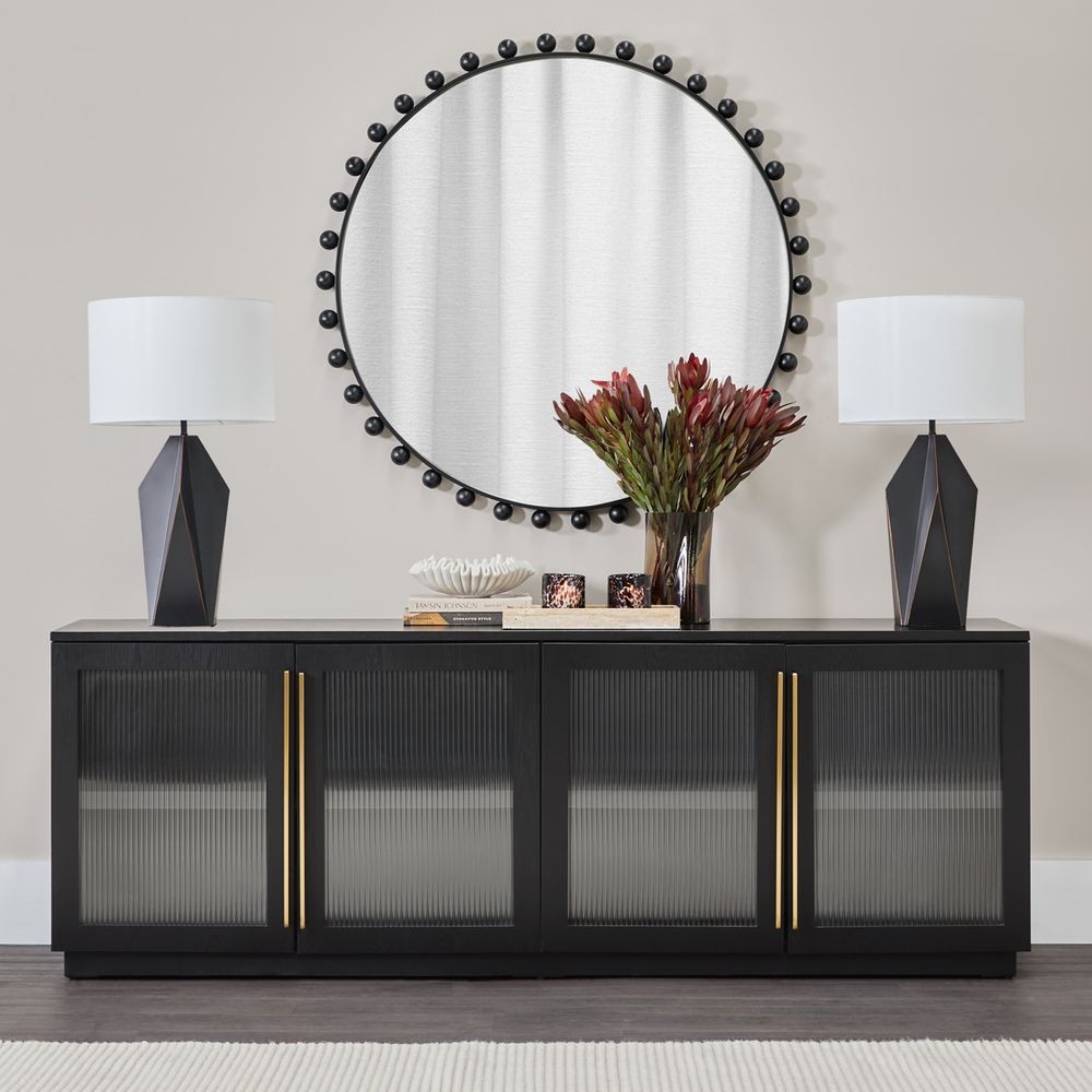 Nagano Table Lamp Black Base With White Shade - 12426