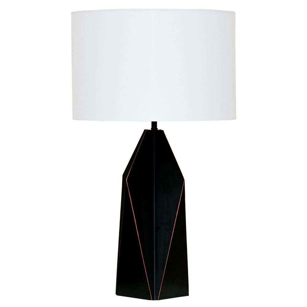 Nagano Table Lamp Black Base With White Shade - 12426