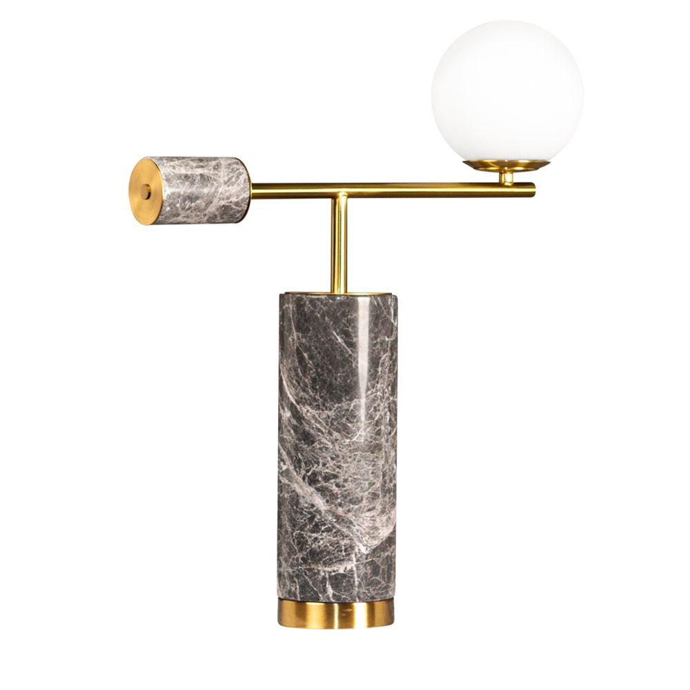 Zamora Table Lamp Brass & Grey - 12415