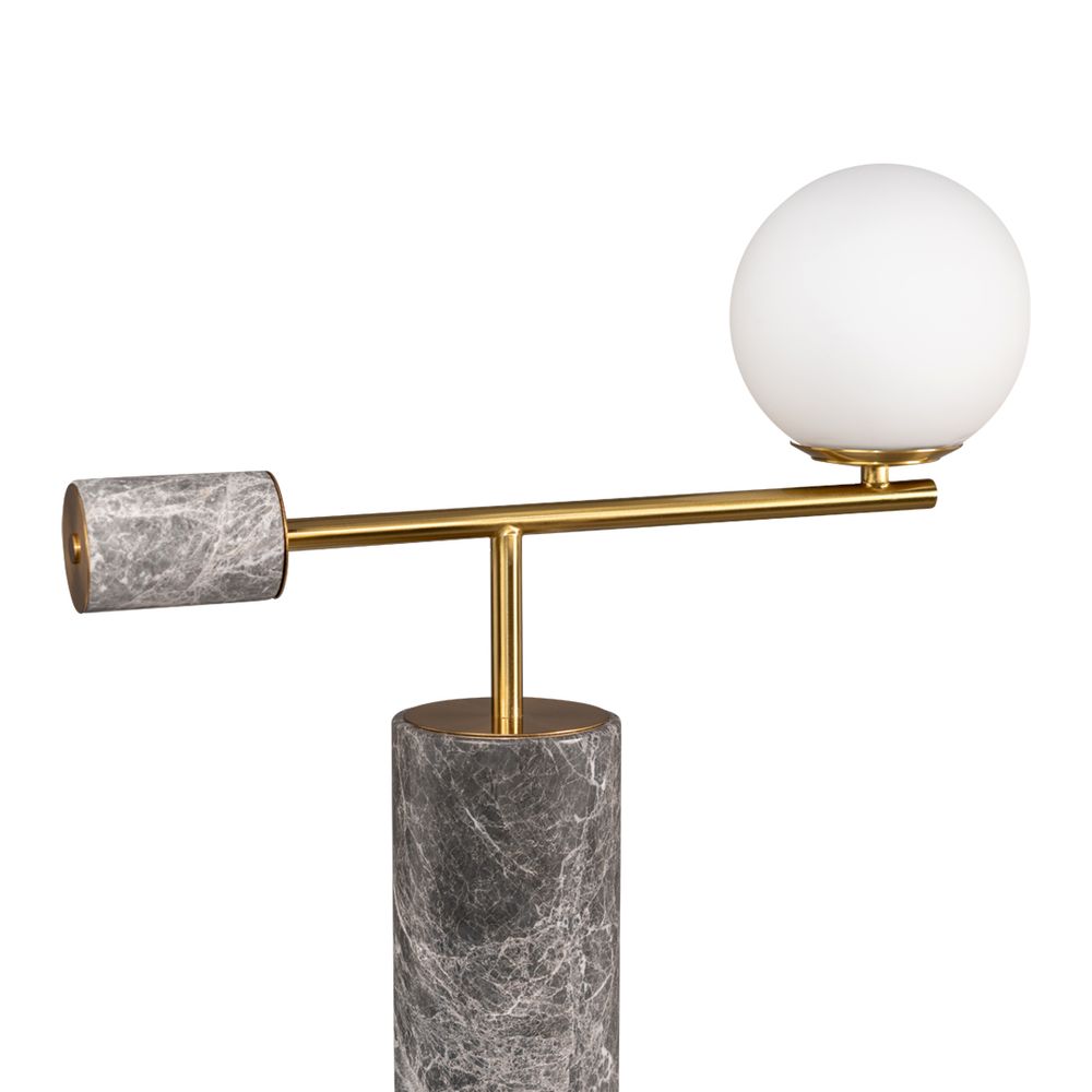 Zamora Table Lamp Brass & Grey - 12415