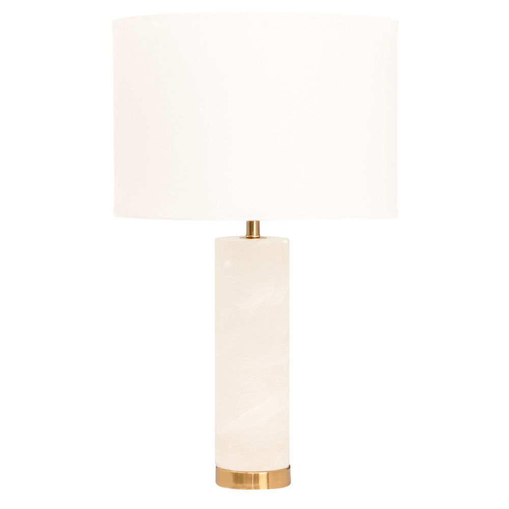 Kolari Table Lamp Brass Base With White Shade - B12413