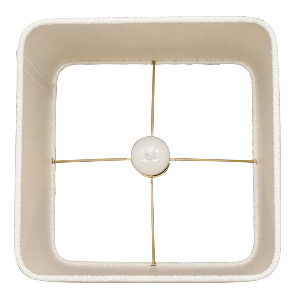 Hamburg Table Lamp Natural Base With White Shade - B12448