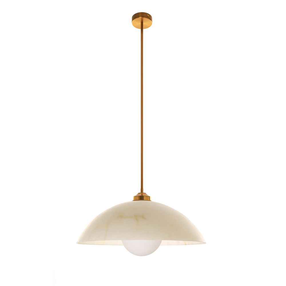 Bryson Medium Pendant Light Brushed Brass & White - 20886