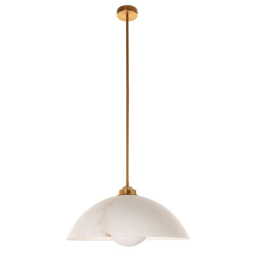 Bryson Large Pendant Light Brushed Brass & White - 20885