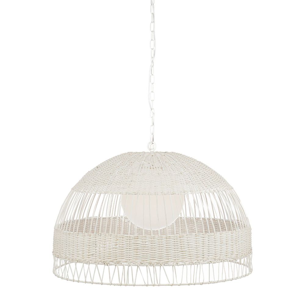 Fortaleza Large Rattan Pendant Light White - 20878