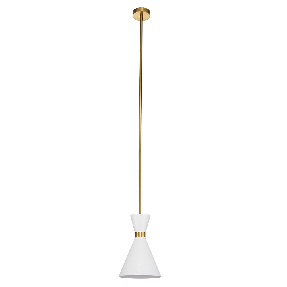 Oslo Pendant Light White & Brass - 20914