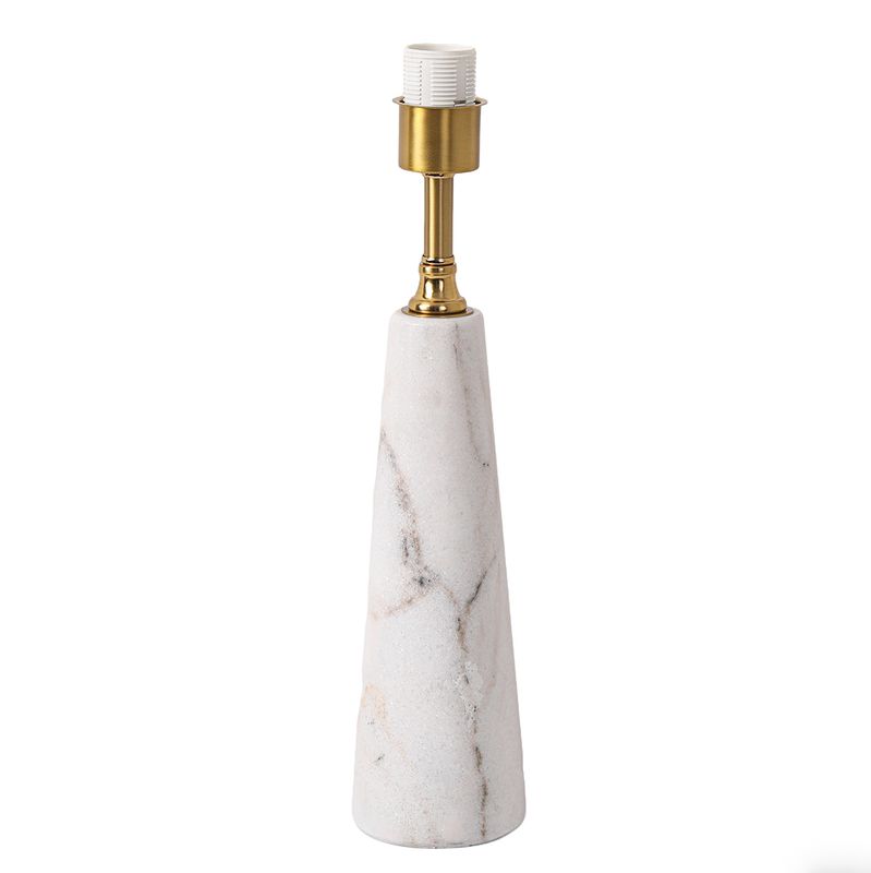 Pelham Table Lamp White & Brushed Brass - B12507
