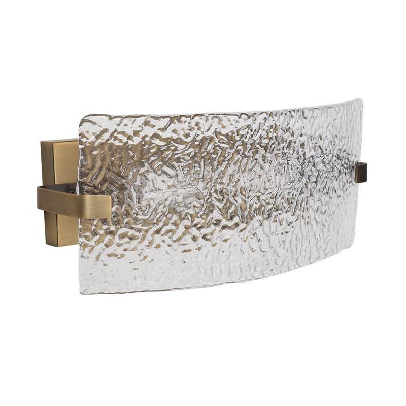 Hadley Wall Light Antique Brass & Clear - 20924