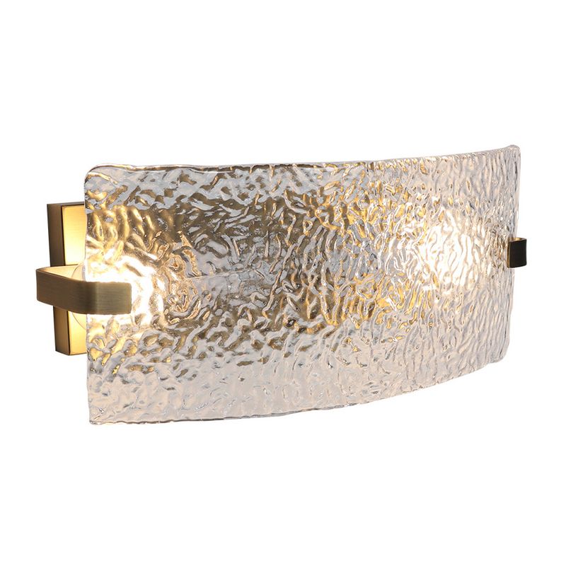 Hadley Wall Light Antique Brass & Clear - 20924