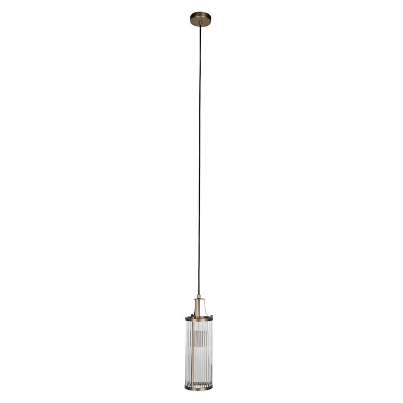 Marlene Pendant Light Antique Brass & Clear - 20926