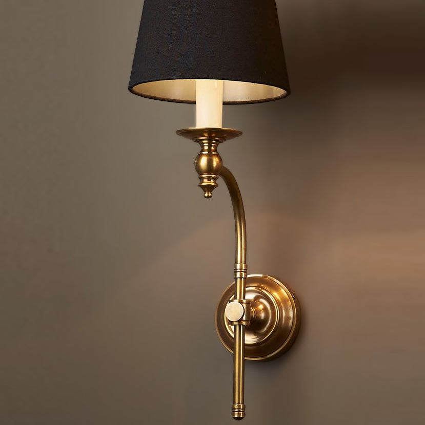 Buy Wall Sconce Australia Soho Curved 1 Light Sconce Base Antique Brass - ELPIM50002AB
