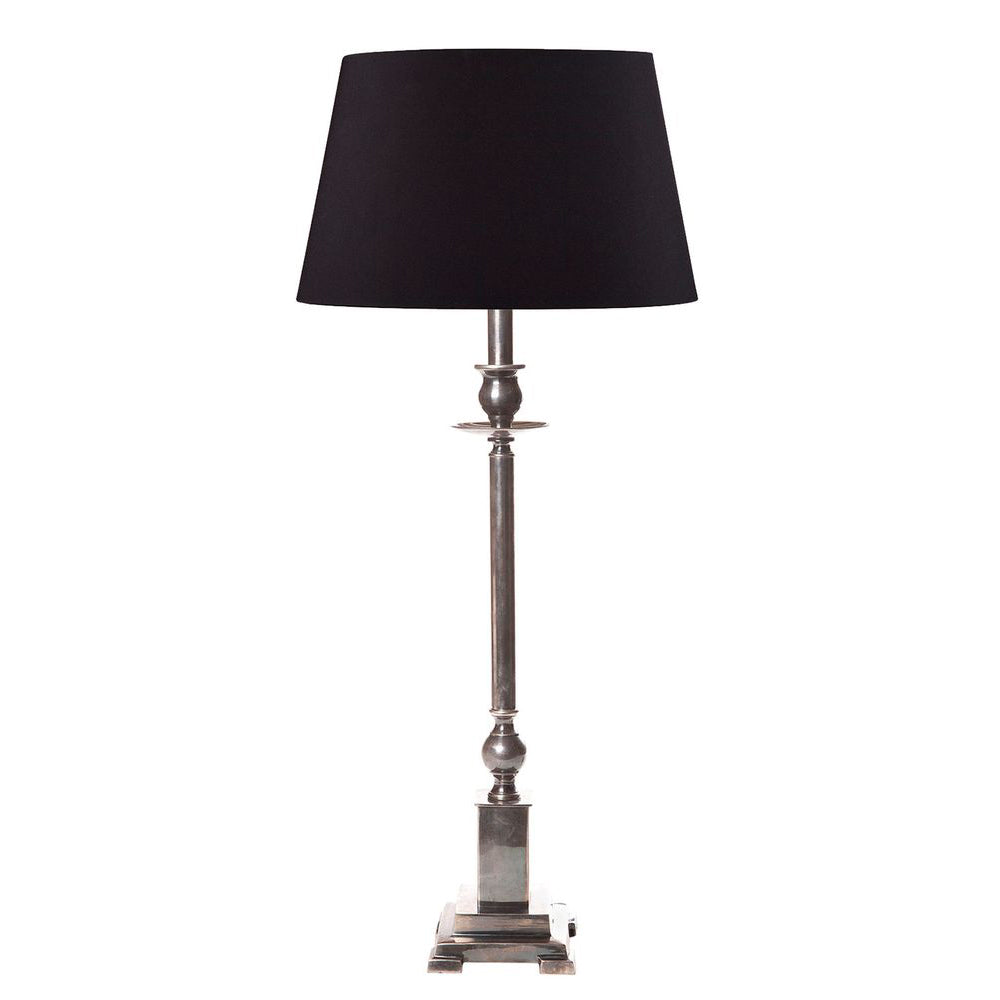 Buy Table Lamps Australia Canterbury Table Lamp Base Only - Antique Silver/Dark Natural - ELPIM50293AS