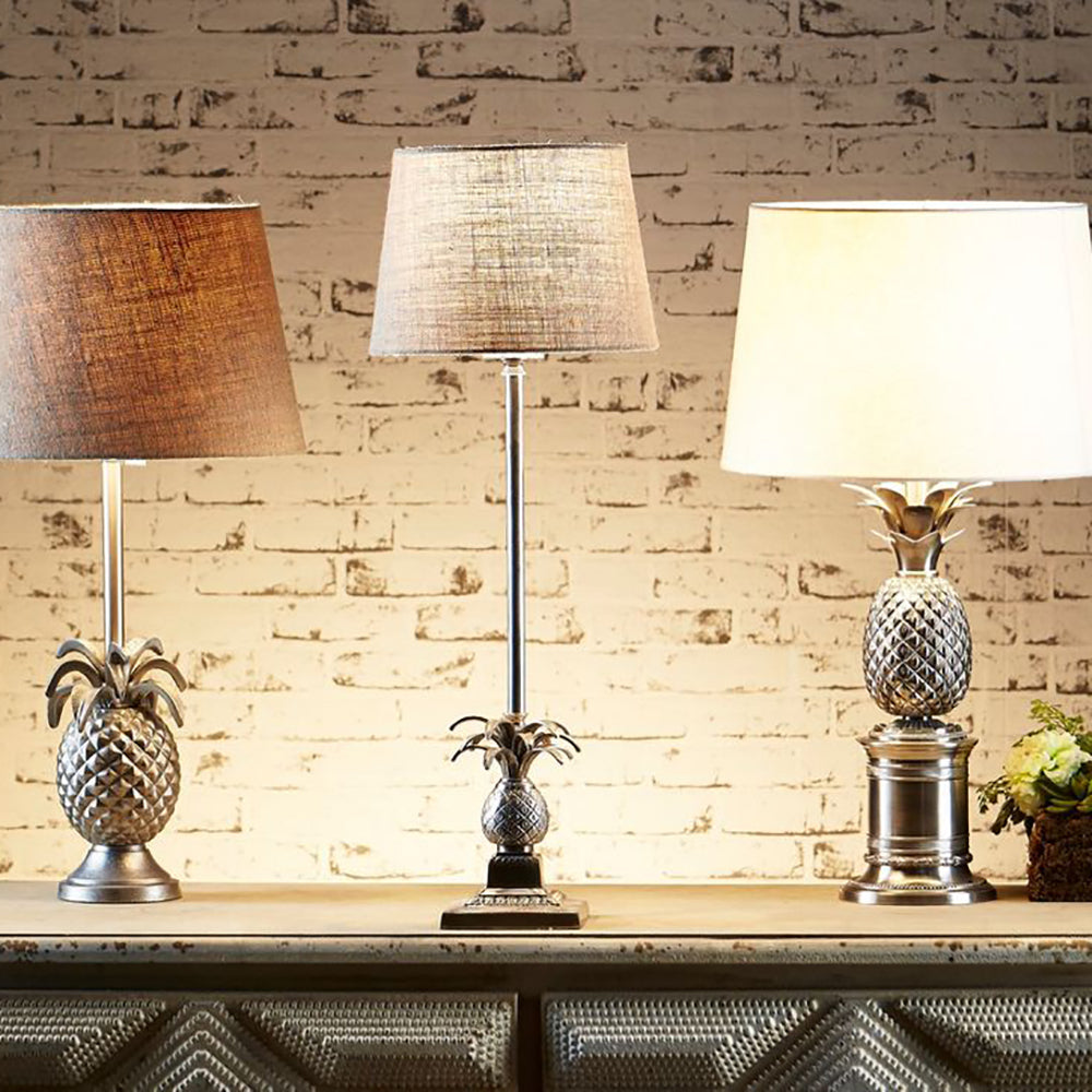 Buy Table Lamps Australia Caribbean - Antique Silver Pineapple Table Lamp Base Only - ELANK62178AS