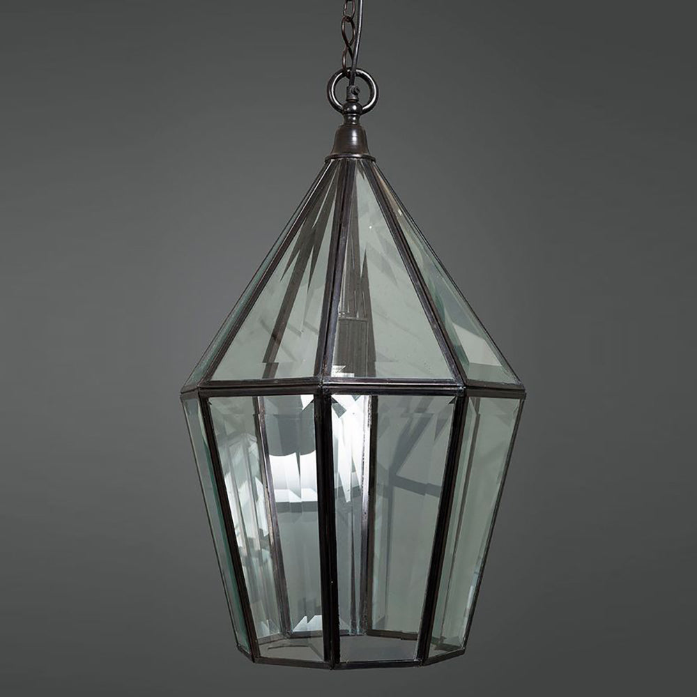 Buy Ceiling Lanterns Australia Belmont 1 Light Glass Lantern Black - ELCIT4600