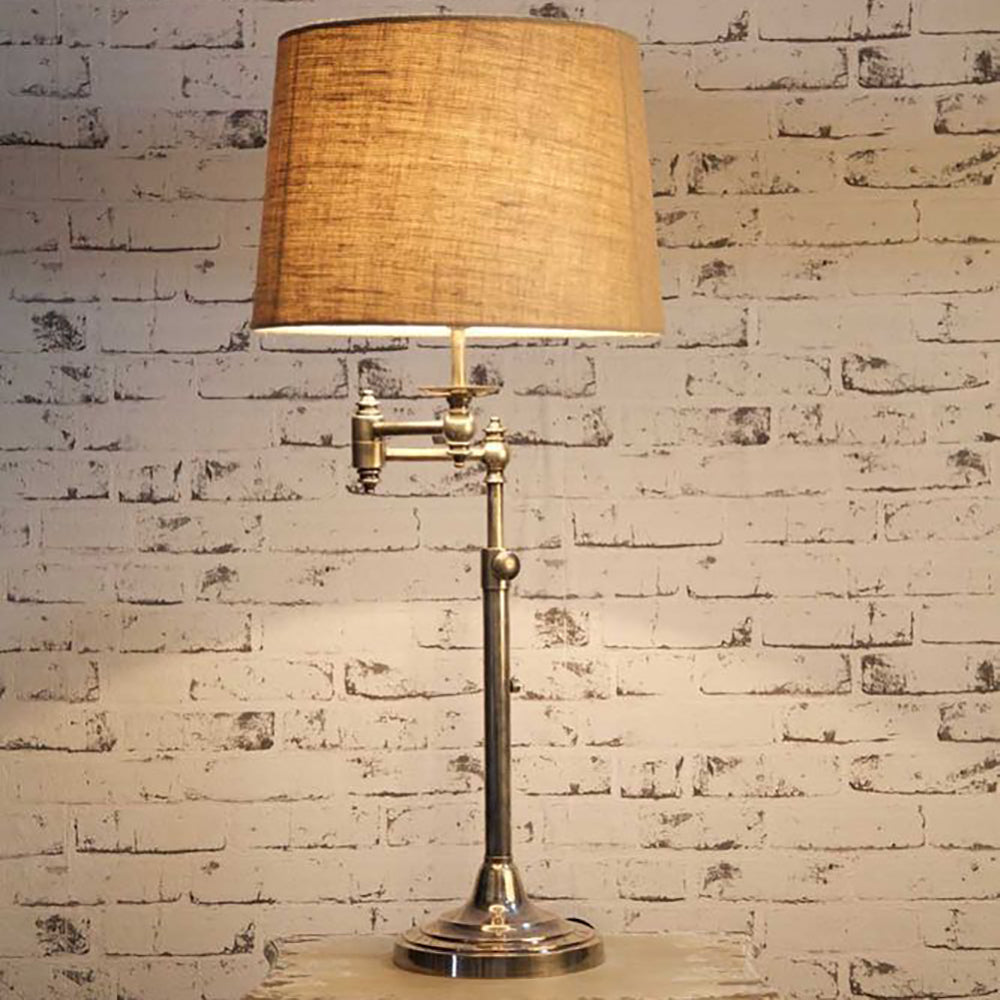 Buy Table Lamps Australia Macleay 1 Light Swing Arm Table Lamp Base Only Antique Silver - ELPIM50592AS