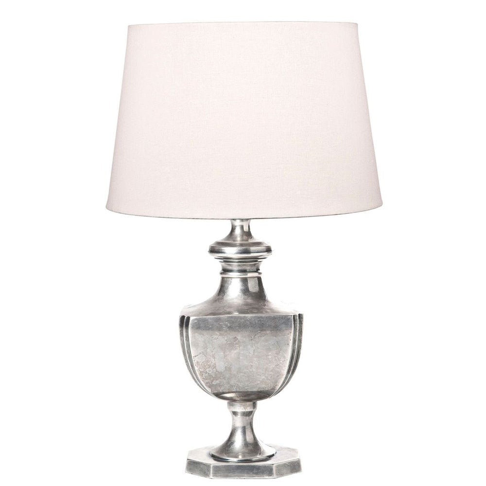 Buy Table Lamps Australia Albany Rectangle Urn Table Lamp Base Only - Antique Silver - ELPIM56575AS