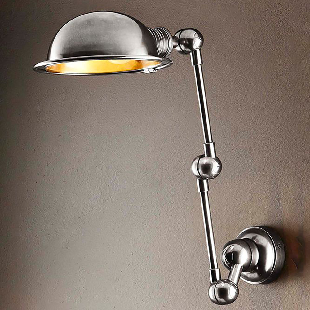 Buy Swing Arm Wall Lights Australia Lincoln Swing Arm Sconce Silver - ELPIM59857AS