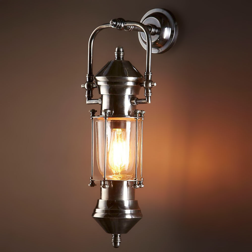 Buy Outdoor Wall Lanterns Australia Lisbon Outdoor Ship Lantern Anitque Silver - ELPIM59951AS