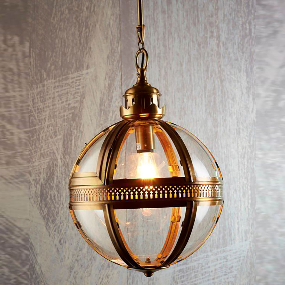 Buy Pendant Lights Australia Saxon 1 Light Pendant Small Antique Brass - ELCITWRT18SAB