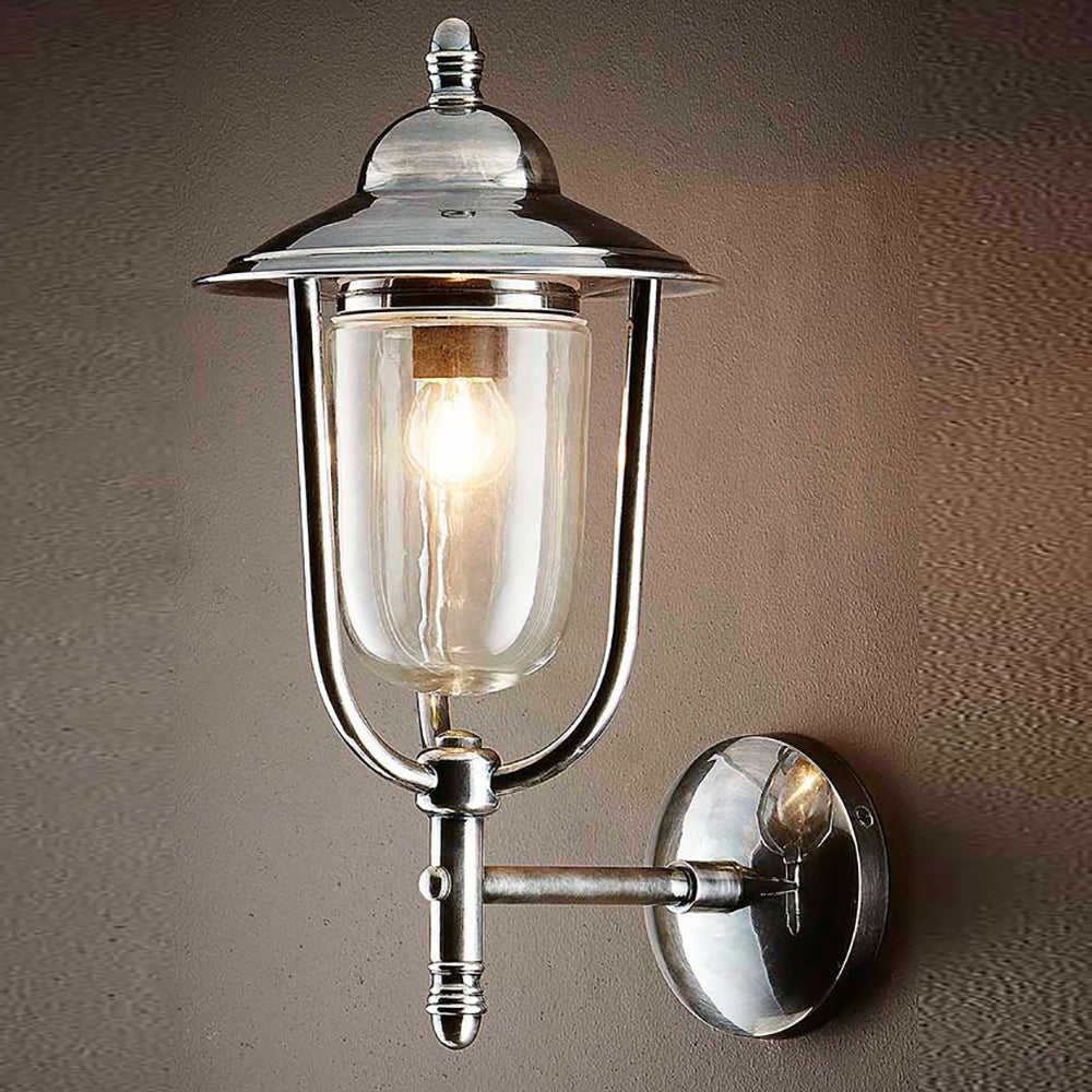 Buy Exterior Wall Lights Australia Pier Outdoor Wall Lamp Antique Silver - ELPIM51230AS