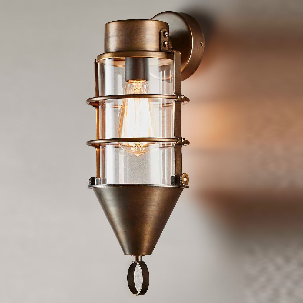 Buy Exterior Wall Lights Australia Eastwood 1 Light Outdoor Wall Light Brass - ELPIM30677ALB