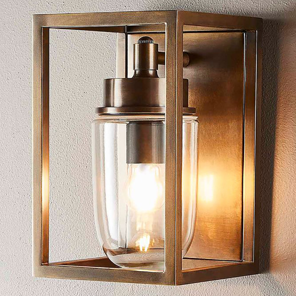 Buy Exterior Wall Lights Australia Wellington Outdoor Wall Lamp Brass - ELPIM51831ALB