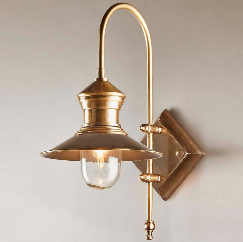 Buy Exterior Wall Lights Australia St James Outdoor Wall Lamp Antique Brass - ELPIM59526AB