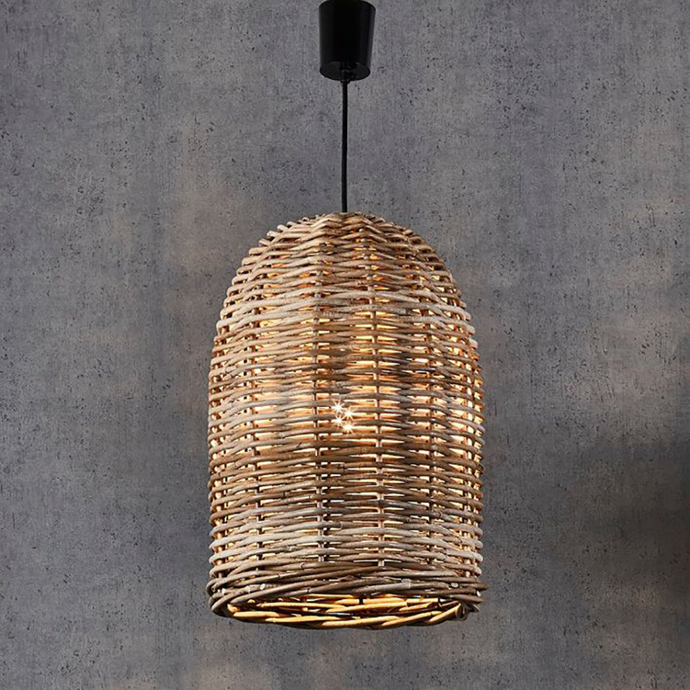 Buy Pendant Lights Australia Rattan Bell 1 Light Pendant Small - ELPYRR7500NA