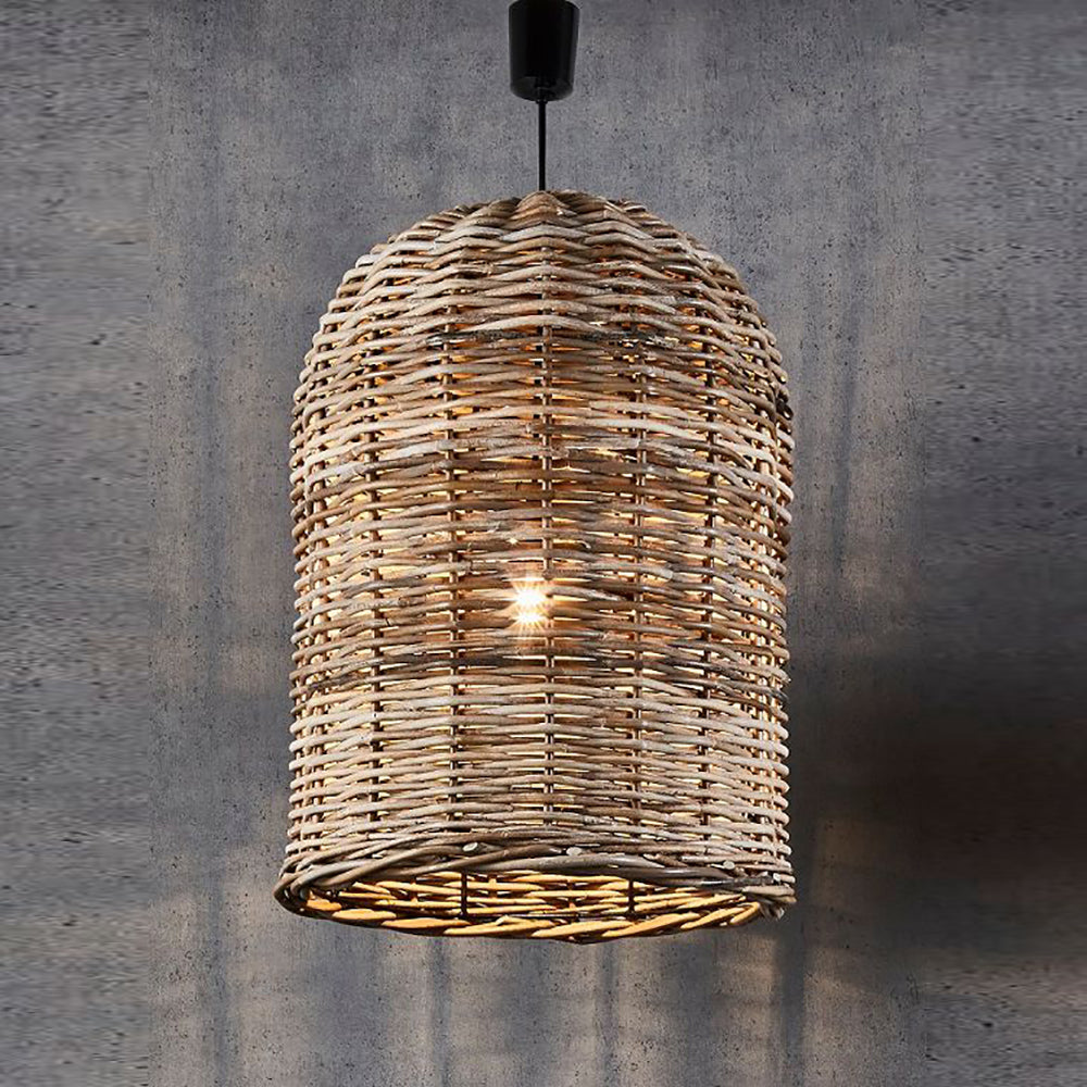 Buy Pendant Lights Australia Rattan Bell 1 Light Pendant Large - ELPYRR7600NA