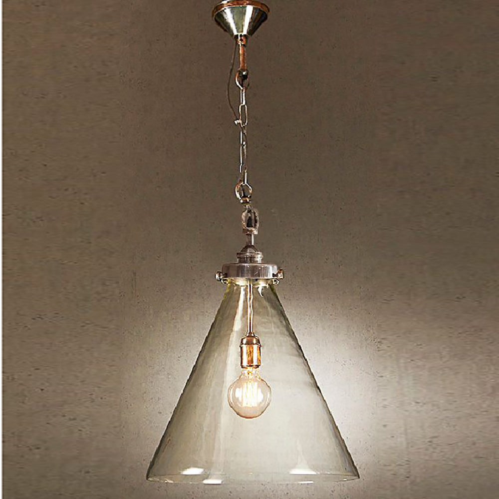 Buy Pendant Lights Australia Gadsden Medium Glass 1 Light Pendant Silver - ELPIM51961AS