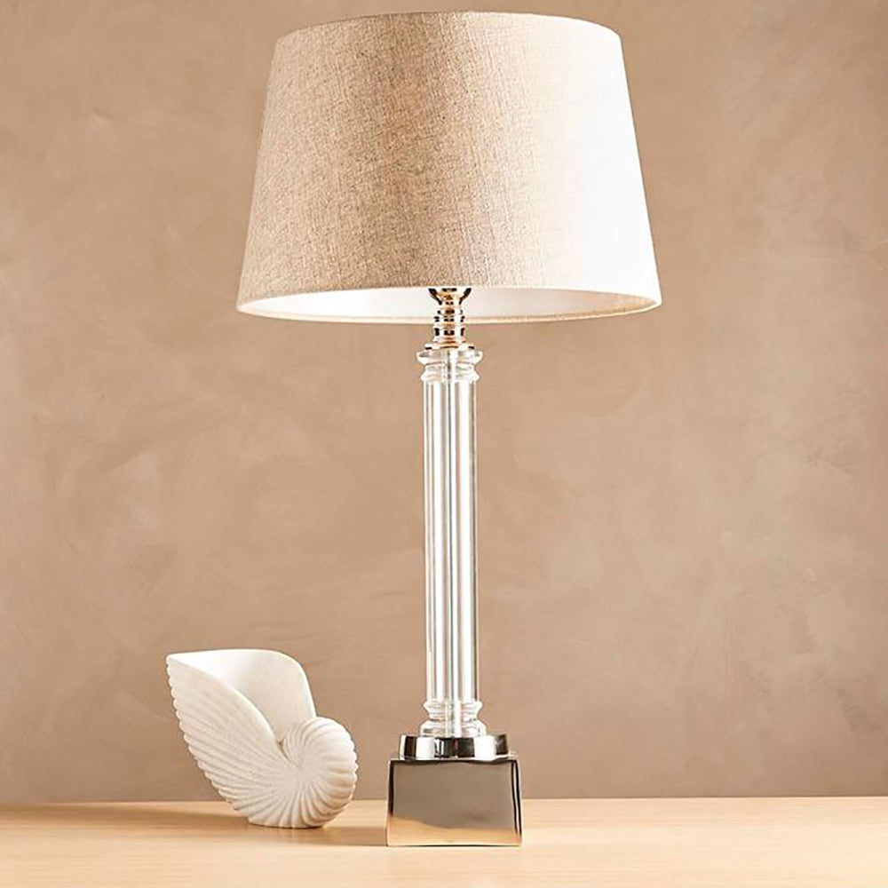 Buy Table Lamps Australia Rockpool 1 Light Table Lamp Base Only - Clear/Nickel - ELTJ74215