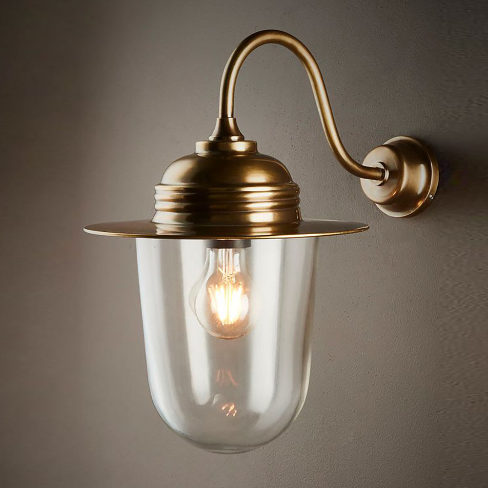 Buy Exterior Wall Lights Australia Stanmore Outdoor Wall Lamp Antique Brass - ELPIM51240AB