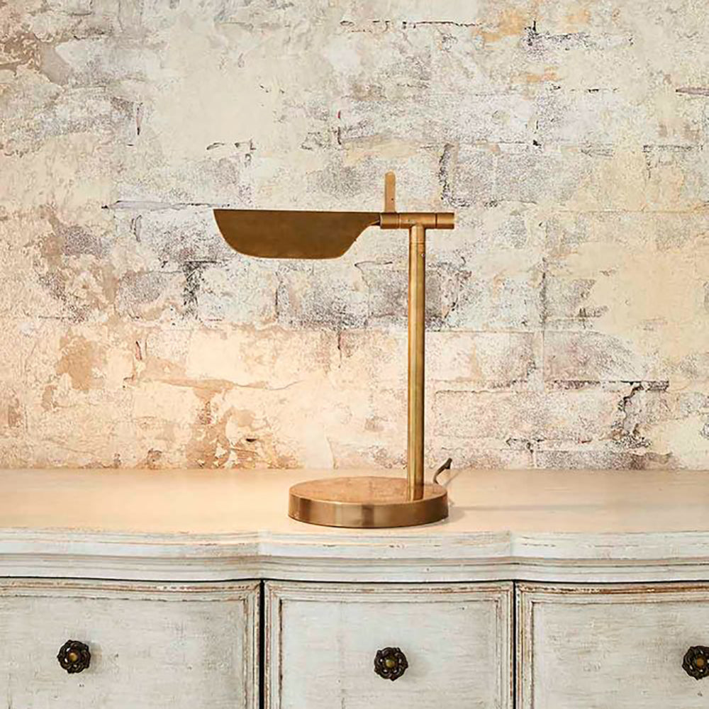 Buy Desk Lamps Australia Antigua - Antique Brass - Adjustable Head Desk Lamp - ELPIM52085AB