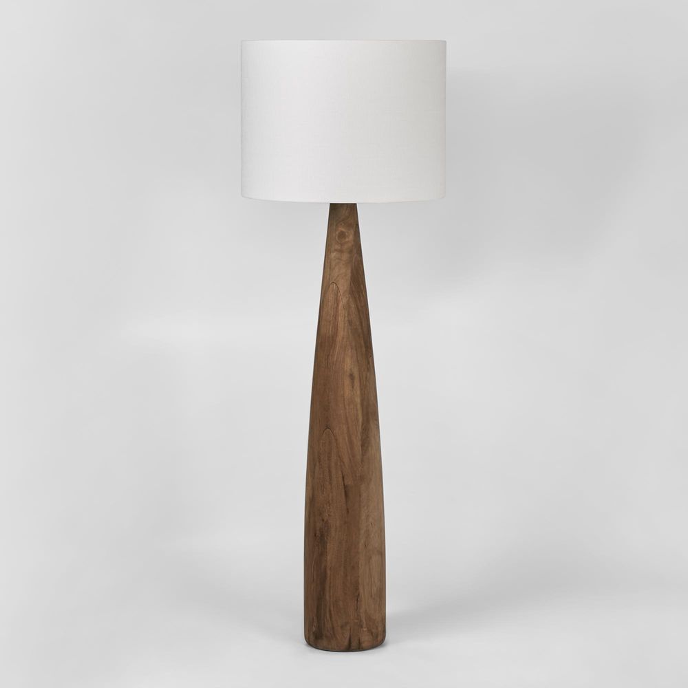 Samson Floor Lamp Saddle Base With White Shade - KITMRDLMP0026W