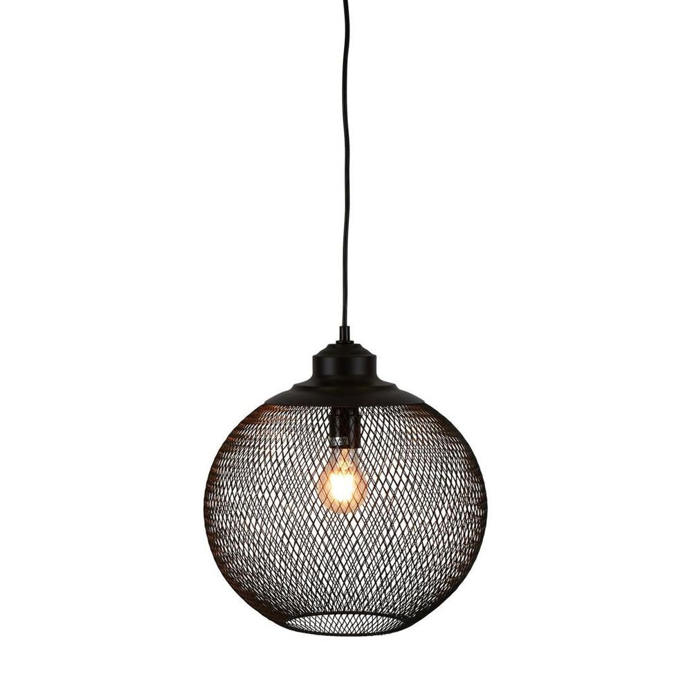 Carlo Medium 1 Light Pendant Black - ELZR6359BM