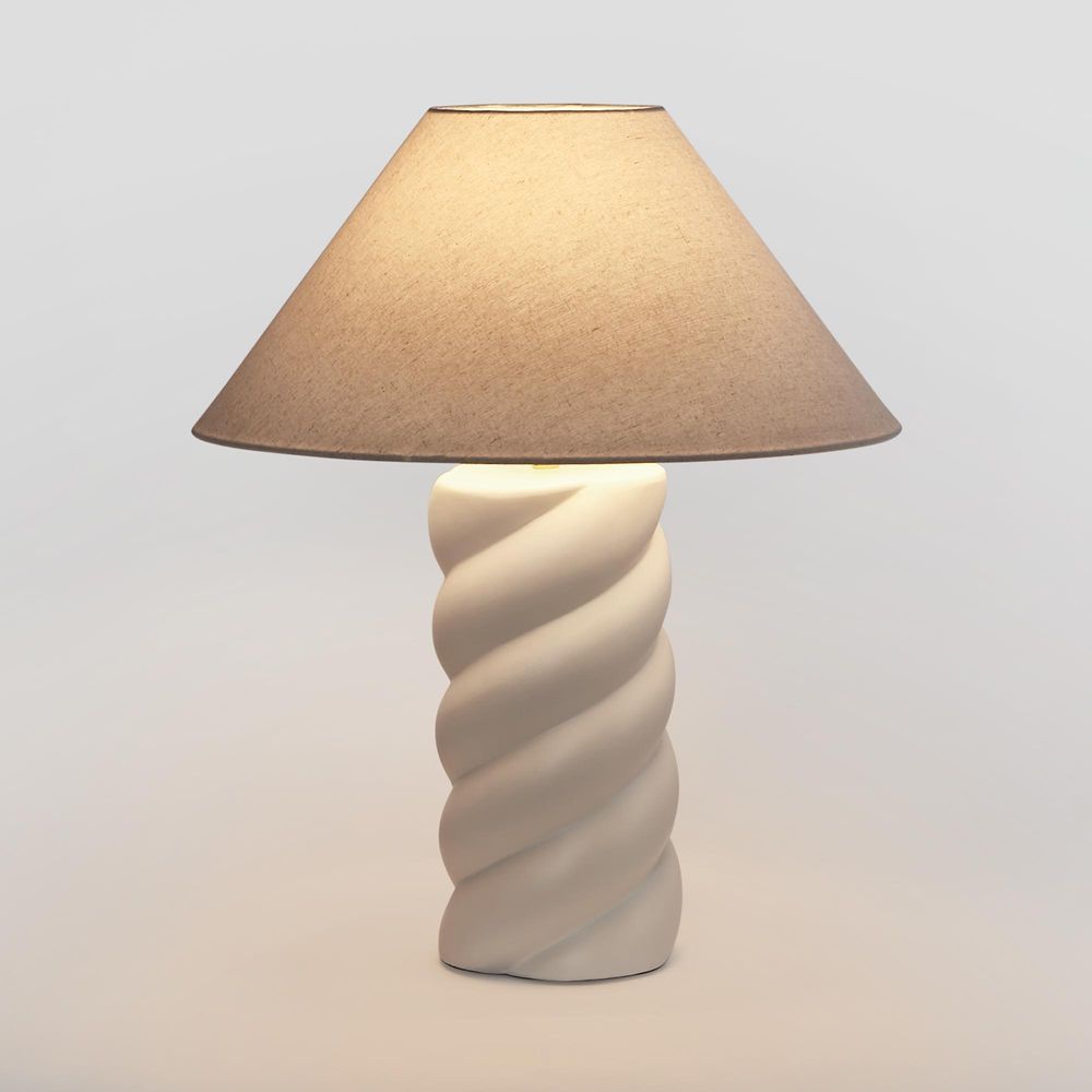 Twist Column Table Lamp White - ELFY0826